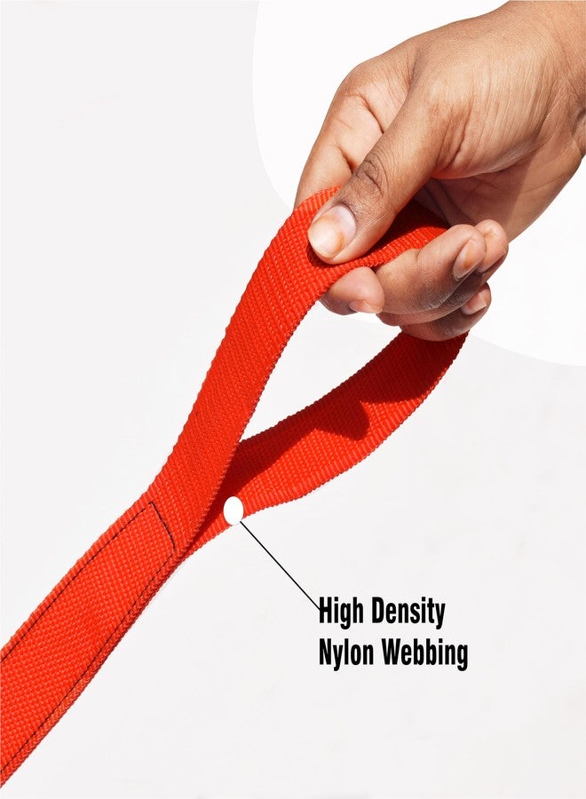 بيور سورس انديا طقم طوق رقبة وحزام ومقود من النايلون المقاوم للماء من بيور سورس إنديا للكلاب متوسطة الحجم أو الجراء الصغيرة (48 × 1 بوصة) (أحمر) - Image 4